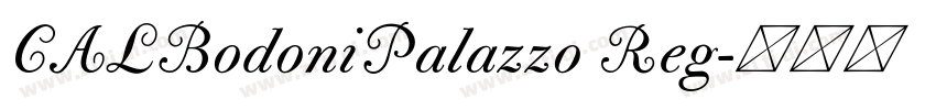 CALBodoniPalazzo Reg字体转换